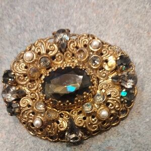 Elegant Gold and Silver Brooch Vintage